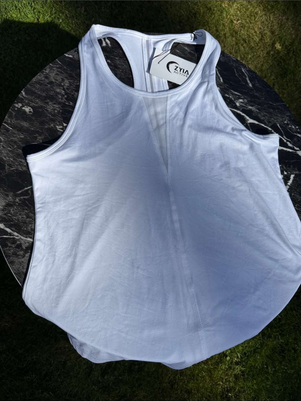 Zyia Active Women's White Racerback Tank